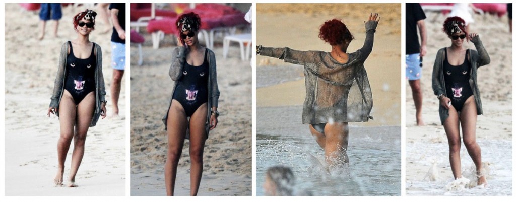 Rihanna maillot félin